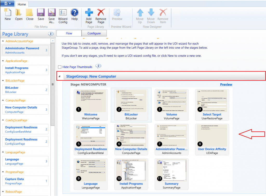 New Computer - Wizard Pages - Customizing UDI Wizard