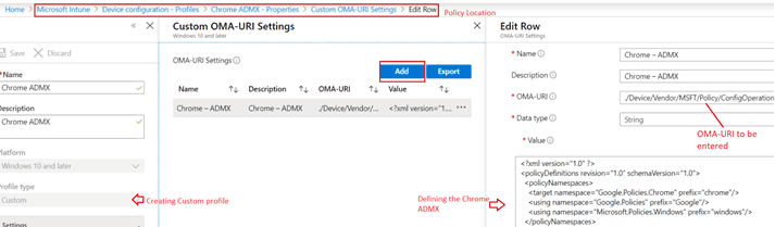 Manage Chrome using Intune via OMA-URIs - Use OMA-URIs to Manage Chrome Firefox