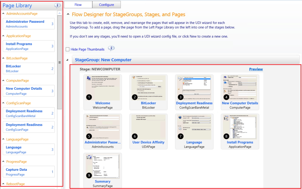 Selected Volume Page Removed From StageGroup:New Computer - Customizing UDI Wizard