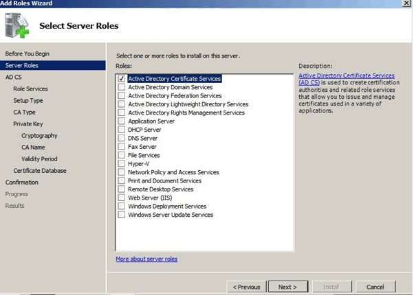 Install Root CA for SCCM ConfigMgr