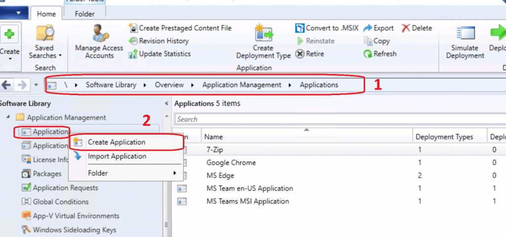 Create Application - Deploy Firefox Browser Using SCCM