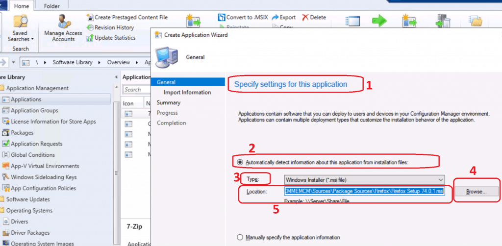 Automatically Detect information about this application from Installation Files - Deploy Firefox Browser Using SCCM