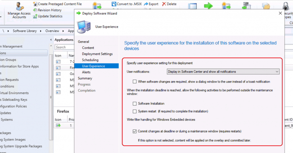 User experience for the installation - Deploy Firefox Browser Using SCCM