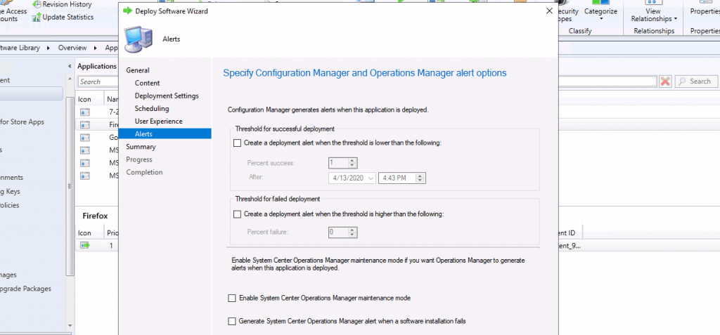 Specify Configuration Manager and Operations Manager - Deploy Firefox Browser Using SCCM