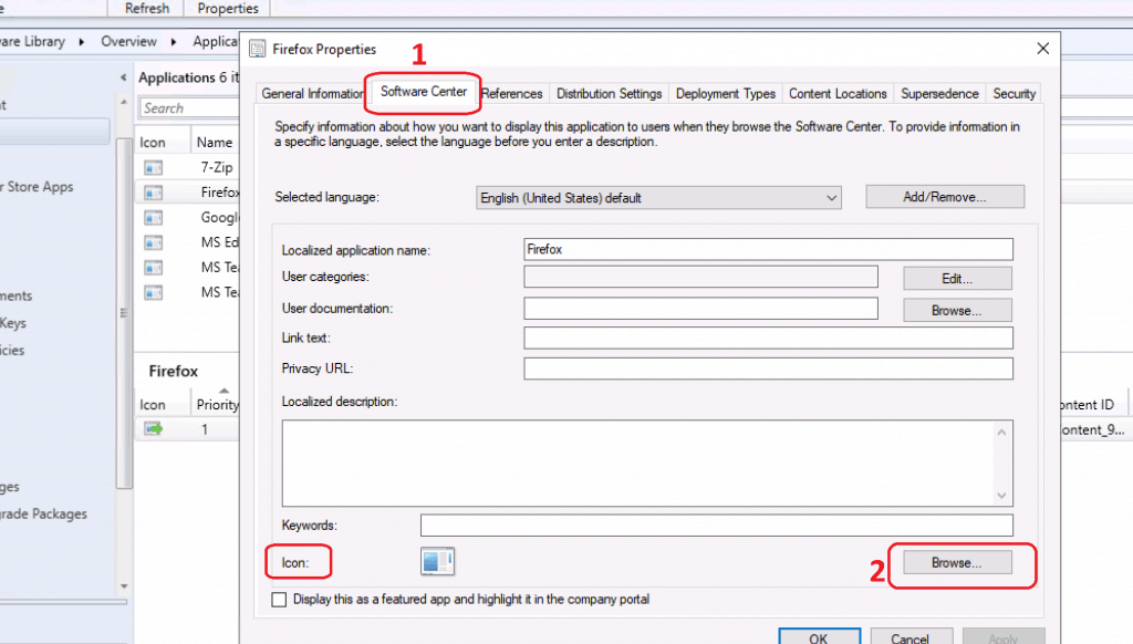 Software Center Icon for Firefox - Deploy Firefox Browser Using SCCM