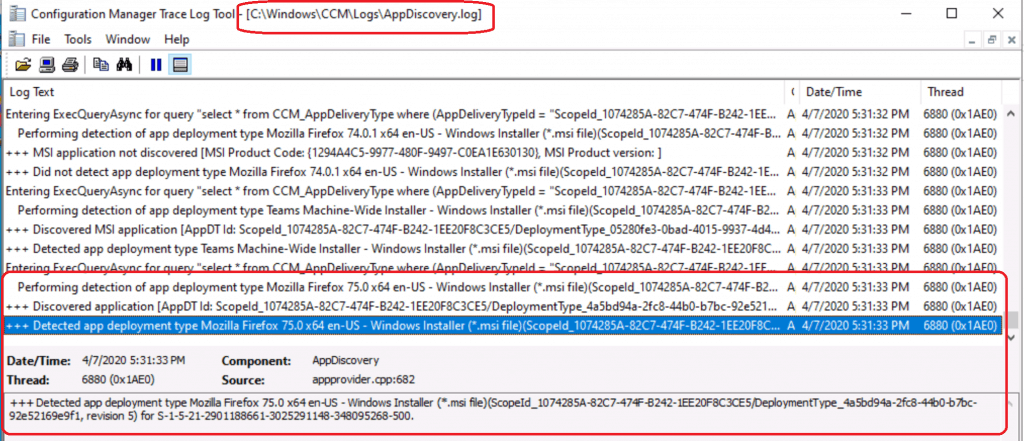 AppDiscovery.log - Firefox Installation Failed SCCM Reporting Issue