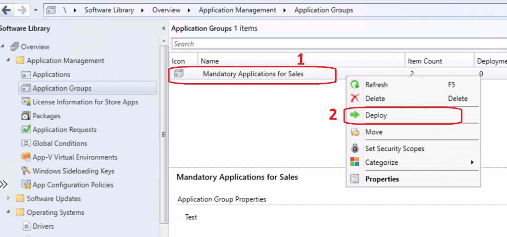 Deploy Application Group using SCCM - ConfigMgr