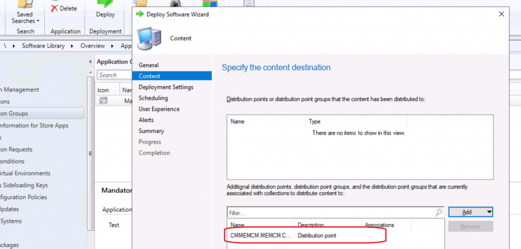 Create Application Group Using Configuration Manager