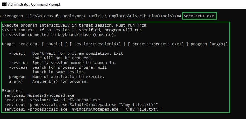 ServiceUI.exe -use ServiceUI with Intune - Bring SYSTEM Process to Interactive Mode