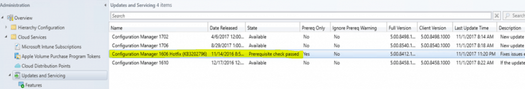 offline service connection point SCCM ConfigMgr