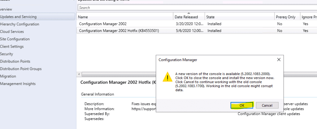 Retry ConfigMgr Hotfix Installation