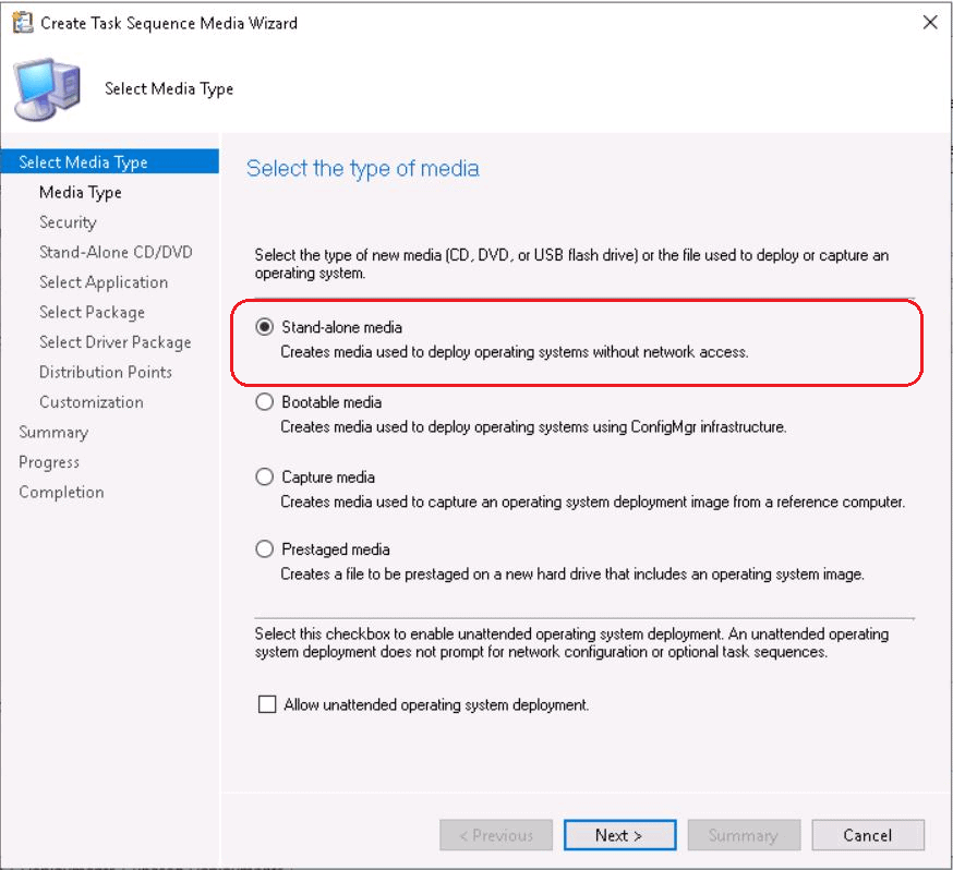 Fully Offline Standalone Media Using  ConfigMgr Creation Guide