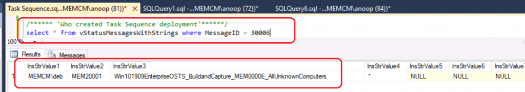 Who Modified ConfigMgr Task Sequence Deployment