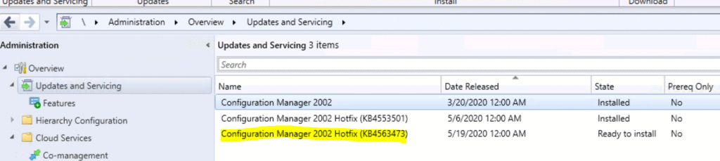 ConfigMgr 2002 Rollup Update HotFix 4563473 | FIX Tenant Attach Issues 1