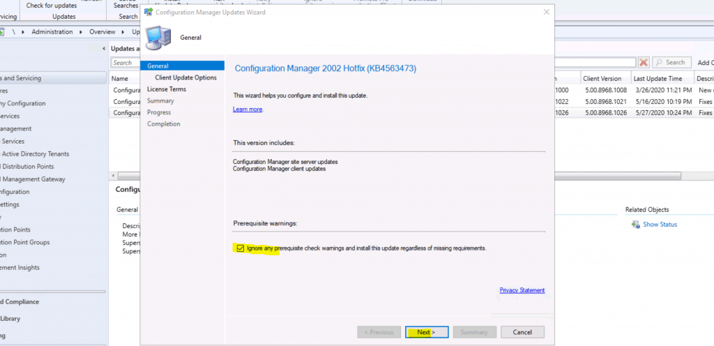 ConfigMgr 2002 Rollup Update HotFix KB 4563473 - SCCM