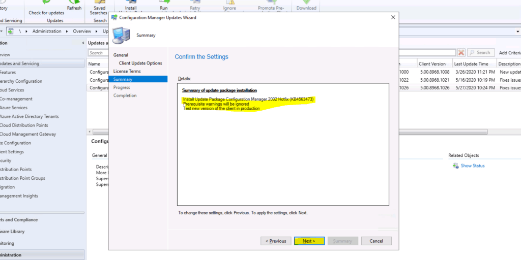 ConfigMgr 2002 Rollup Update HotFix KB 4563473 - SCCM