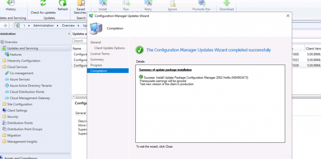 ConfigMgr 2002 Rollup Update HotFix KB 4563473 - SCCM