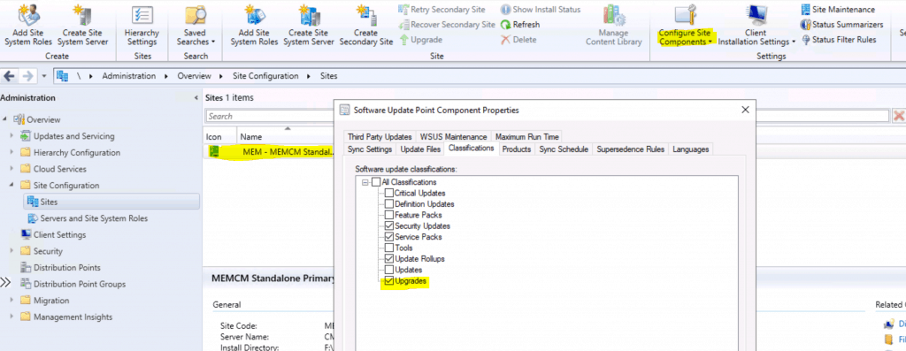 Enable Windows 10 servicing using SCCM