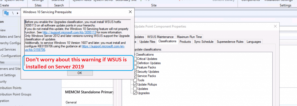 Enable Windows 10 servicing using SCCM ConfigMgr