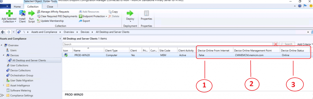 ConfigMgr Client Status from SCCM Console