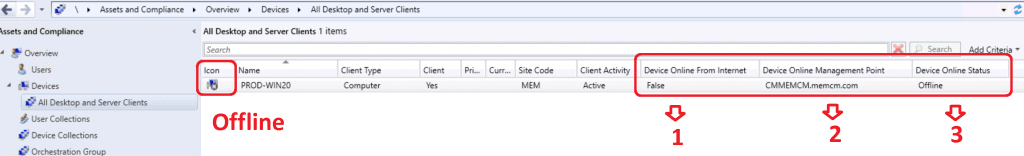 Monitor ConfigMgr Client Status from SCCM Console | Online | Offline 5 Monitor ConfigMgr Client Status from SCCM Console | Online | Offline - Fig5