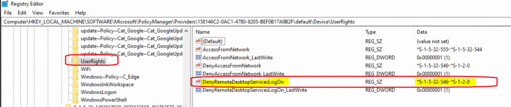 AVD Remote Desktop Logon Issue - Deny Remote Desktop Services Logon