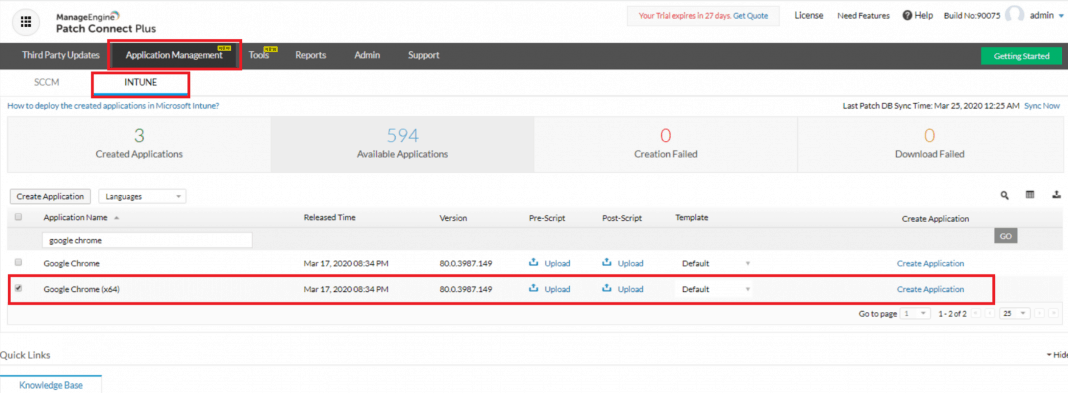 Intune Application Management Using ManageEngine Patch Connect Plus ...
