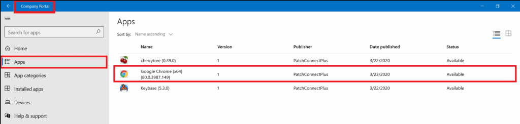 Intune Application Management - Patch Connect Plus