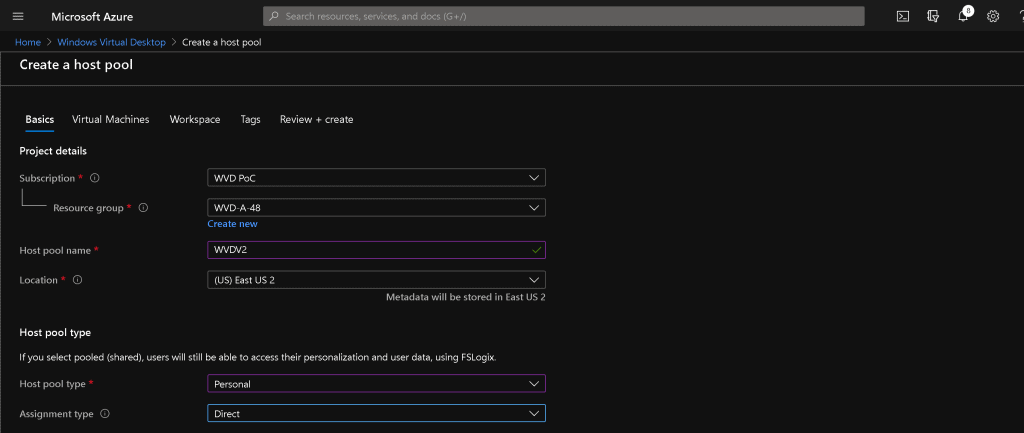 AVD Admin Experience Create New Host Pool | Workspace | Session Host - Fig.4