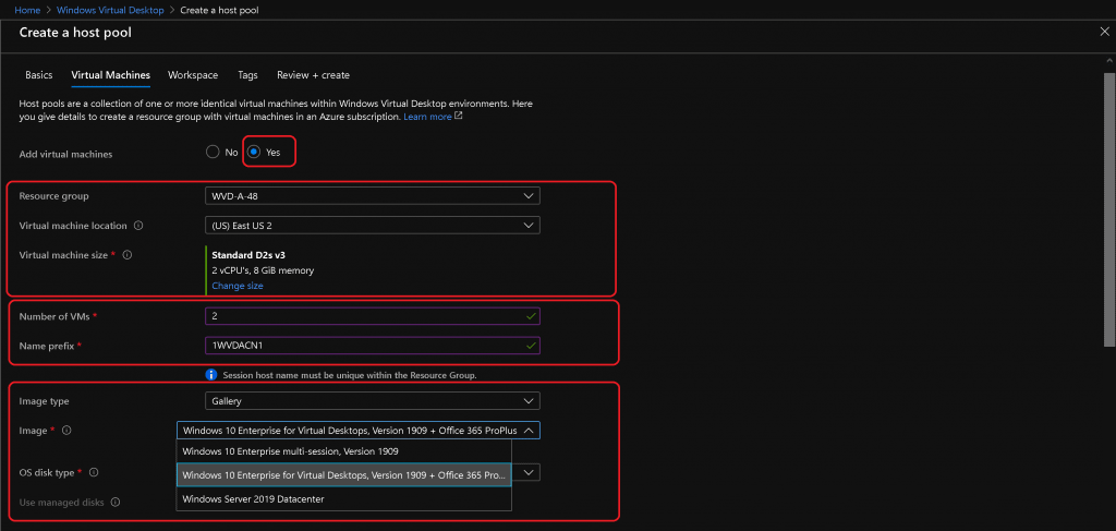 AVD Admin Experience Create New Host Pool | Workspace | Session Host - Fig.5