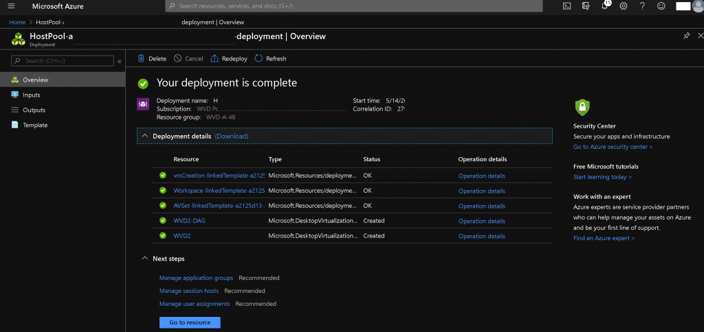AVD Admin Experience Create New Host Pool | Workspace | Session Host - Fig.10