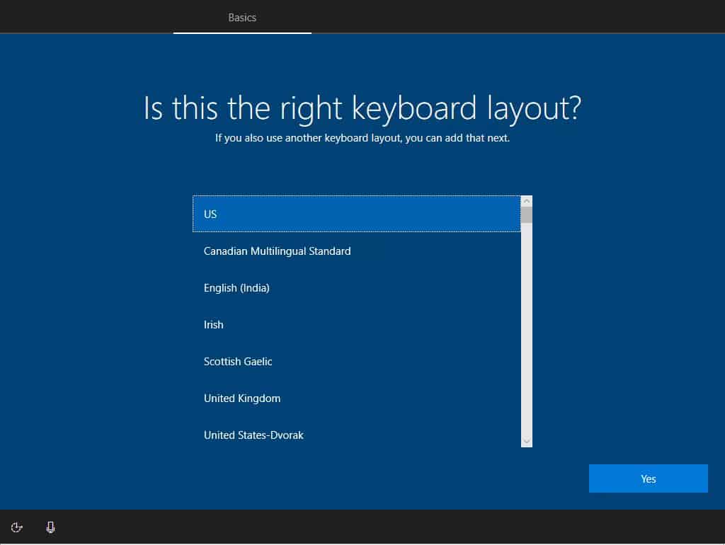 Prompt for Keyboard Layout in Windows Autopilot OOBE Process Fig.6