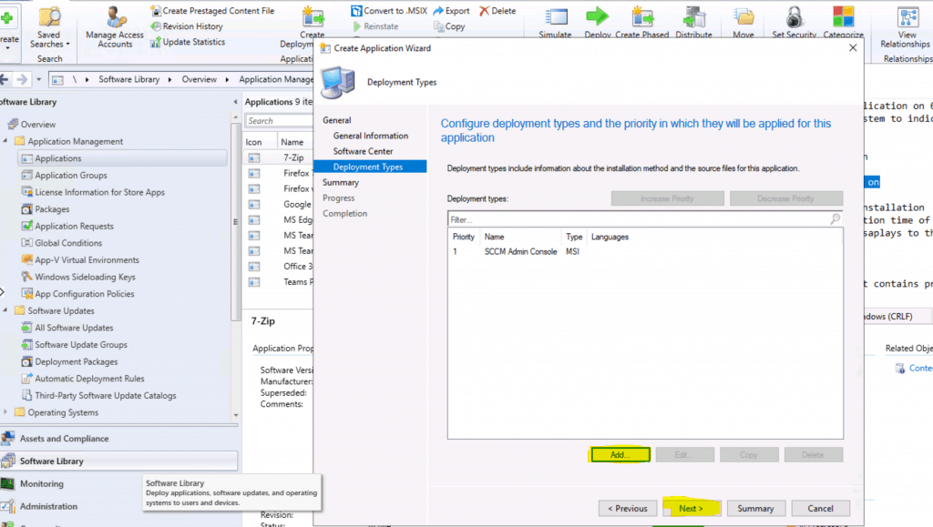 Create ConfigMgr Admin Console Application Using SCCM