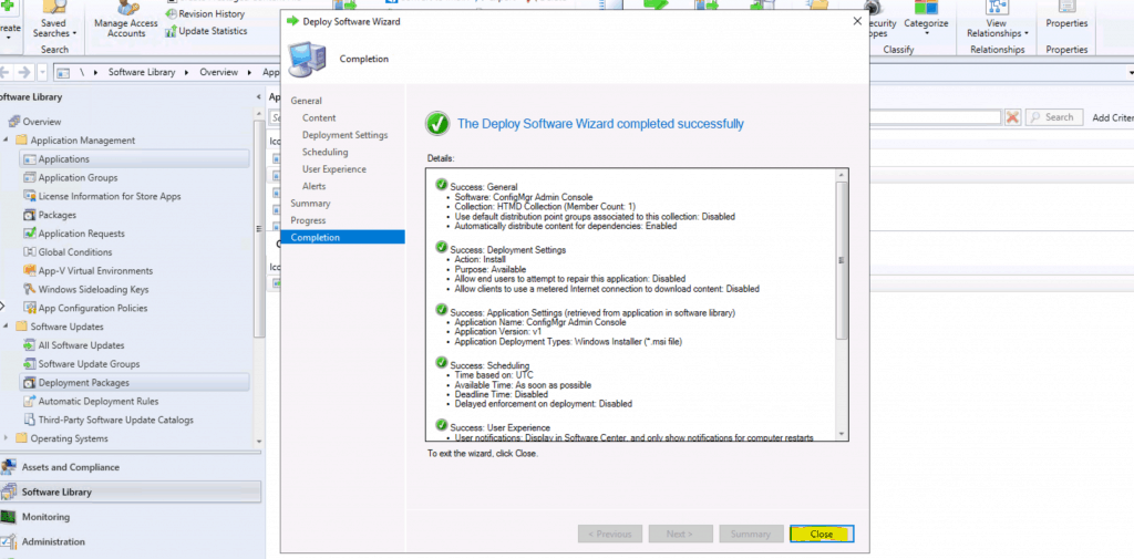 ConfigMgr Admin Console Silent Install Application Using SCCM 2