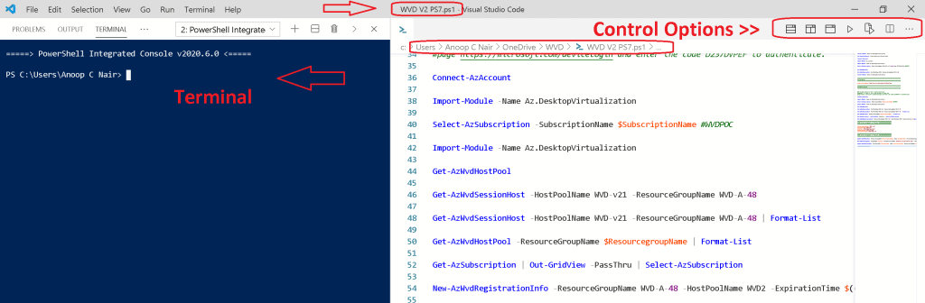 WVD V2 Management Using Visual Studio Code Instead of PowerShell ISE