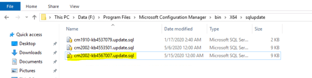 KB4567007 just updates SQL database to fix