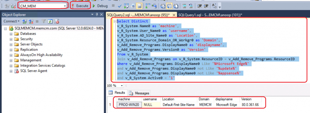 ConfigMgr Microsoft Edge SQL Query | Custom Report | SCCM 4