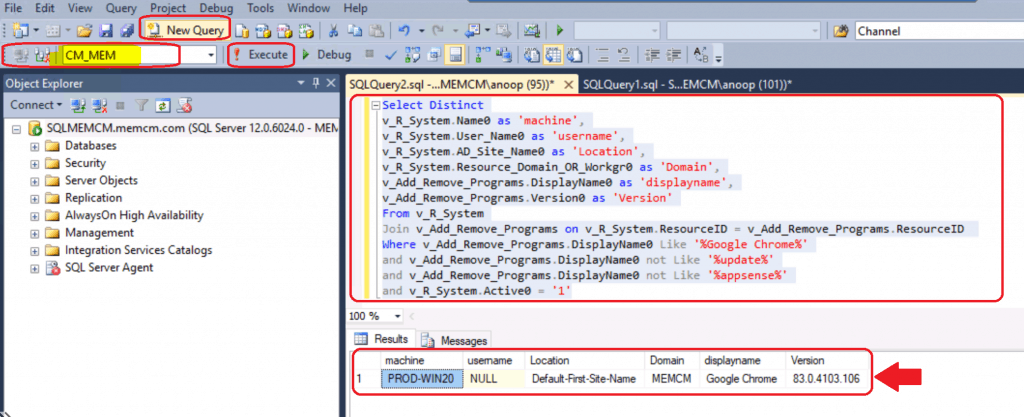 ConfigMgr Custom Report for Chrome Browser SQL query