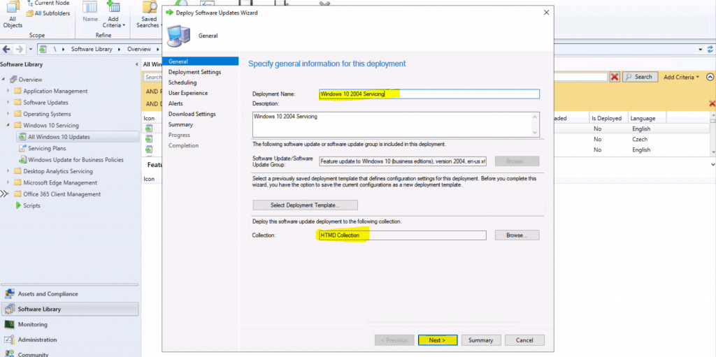 Windows 10 2004 Servicing Deployment using ConfigMgr SCCM