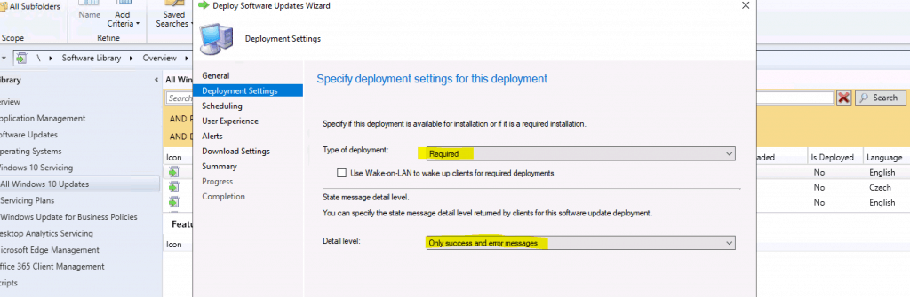 Select Type of Deployment - Required