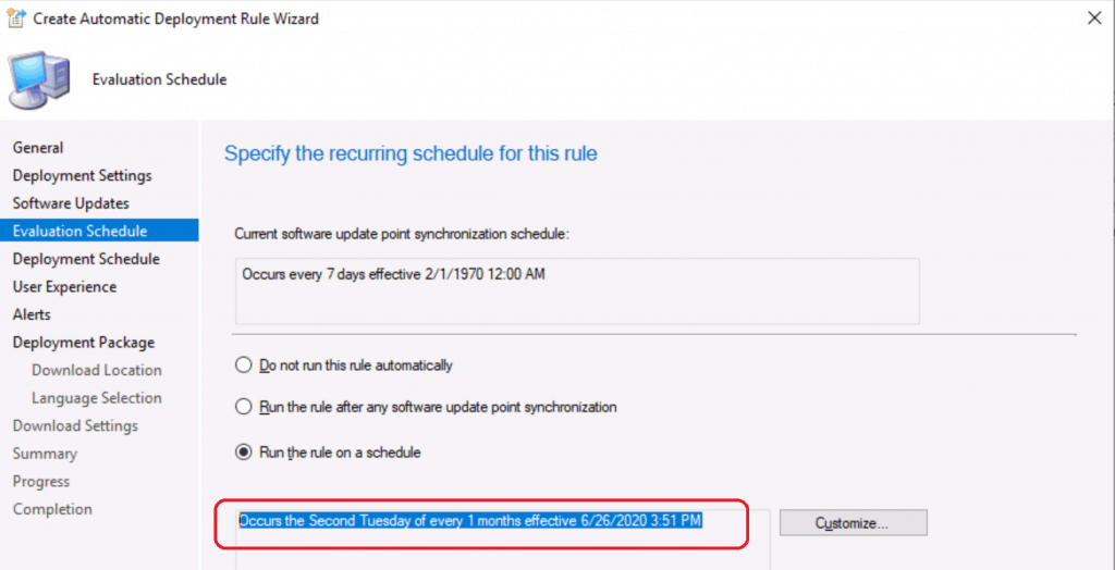 SCCM ADR Automatic Deployment Rule Creation Process 4