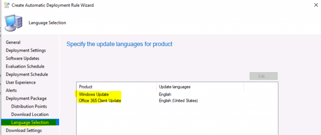 SCCM ADR Automatic Deployment Rule Creation Process 9