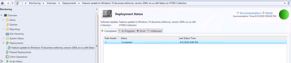 Upgrade to Windows 10 2004 Using ConfigMgr