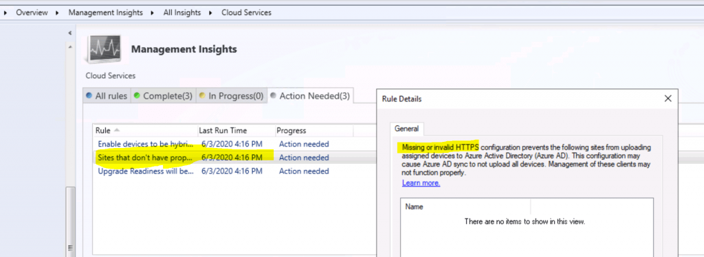 ConfigMgr Sites that don't have Proper HTTPS Configuration Issue SCCM