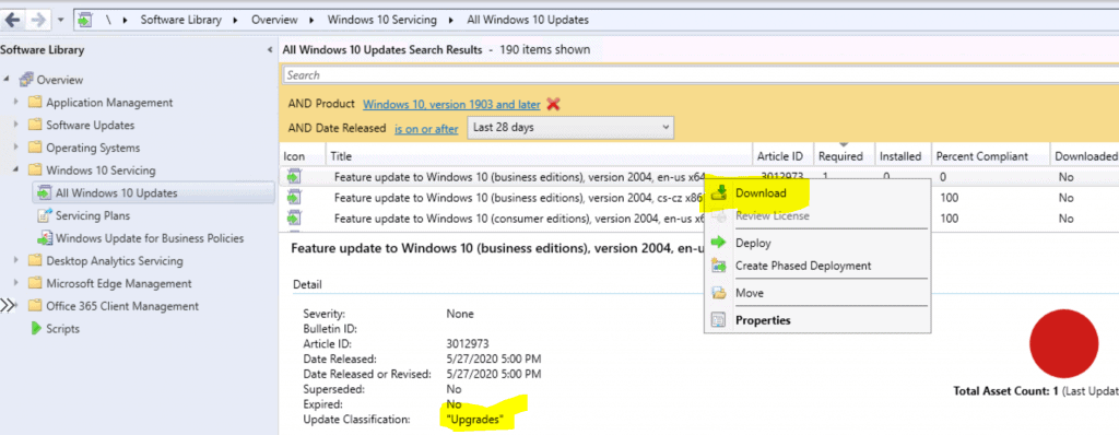 Download Windows 10 2004 Servicing Package