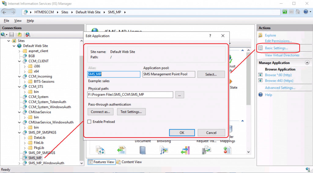 List of SCCM MP IIS Virtual Directories