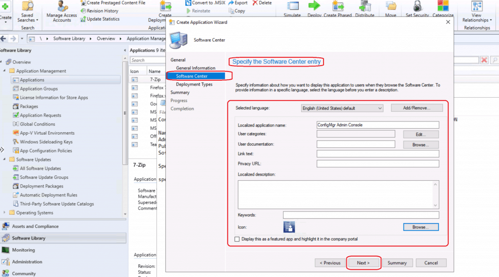 Create SCCM Admin Console Application Using ConfigMgr ConfigMgr Admin Console Silent Install