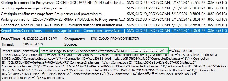 SMS_CLOUD_PROXYCONNECTOR.log - ConfigMgr Client Deployment Using Intune | Workflow | SCCM