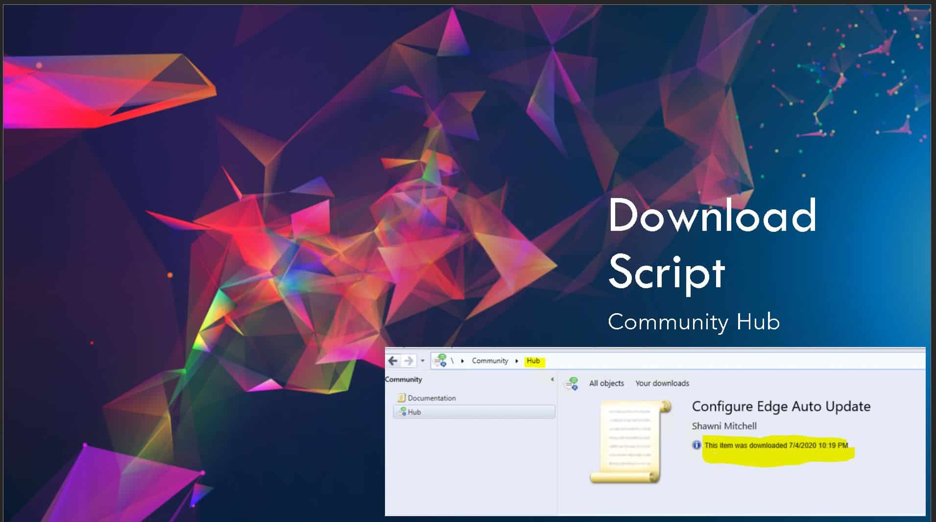ConfigMgr Community Hub Download Script