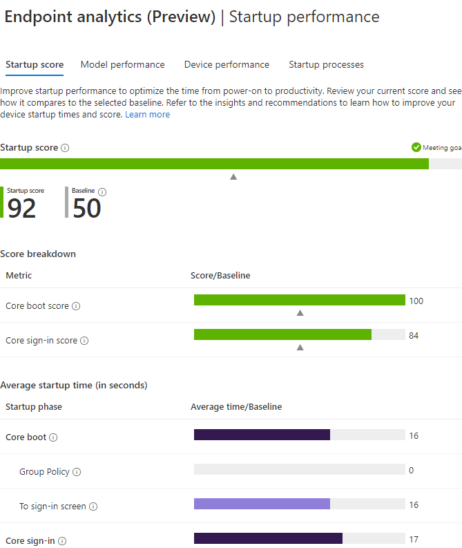 MEM Endpoint Analytics with Joy - Startup Performnace gives a real world insight of the end-user experience by providing a detailed analytics of the endpoint performances with regards to boot and startup time.